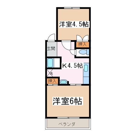 コーポ田中の物件間取画像